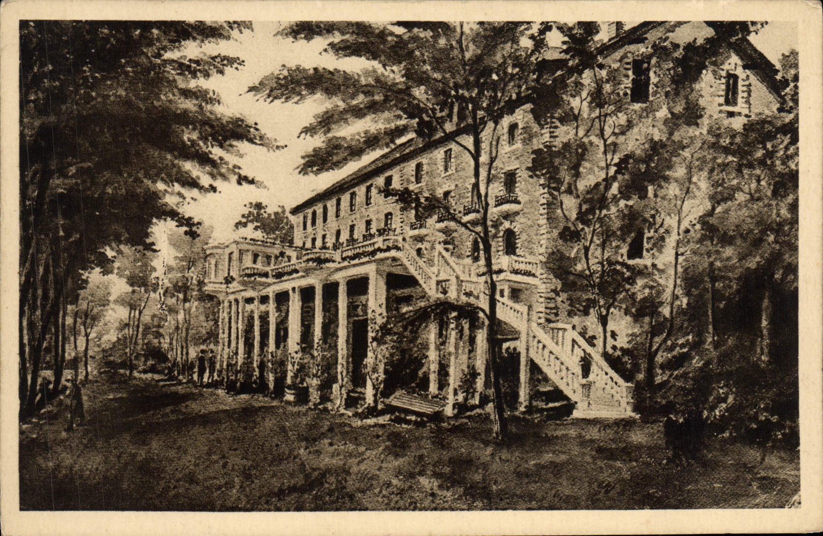 CPA Grand Hotel Du Rozier Vaste terrasse sur le Tarn