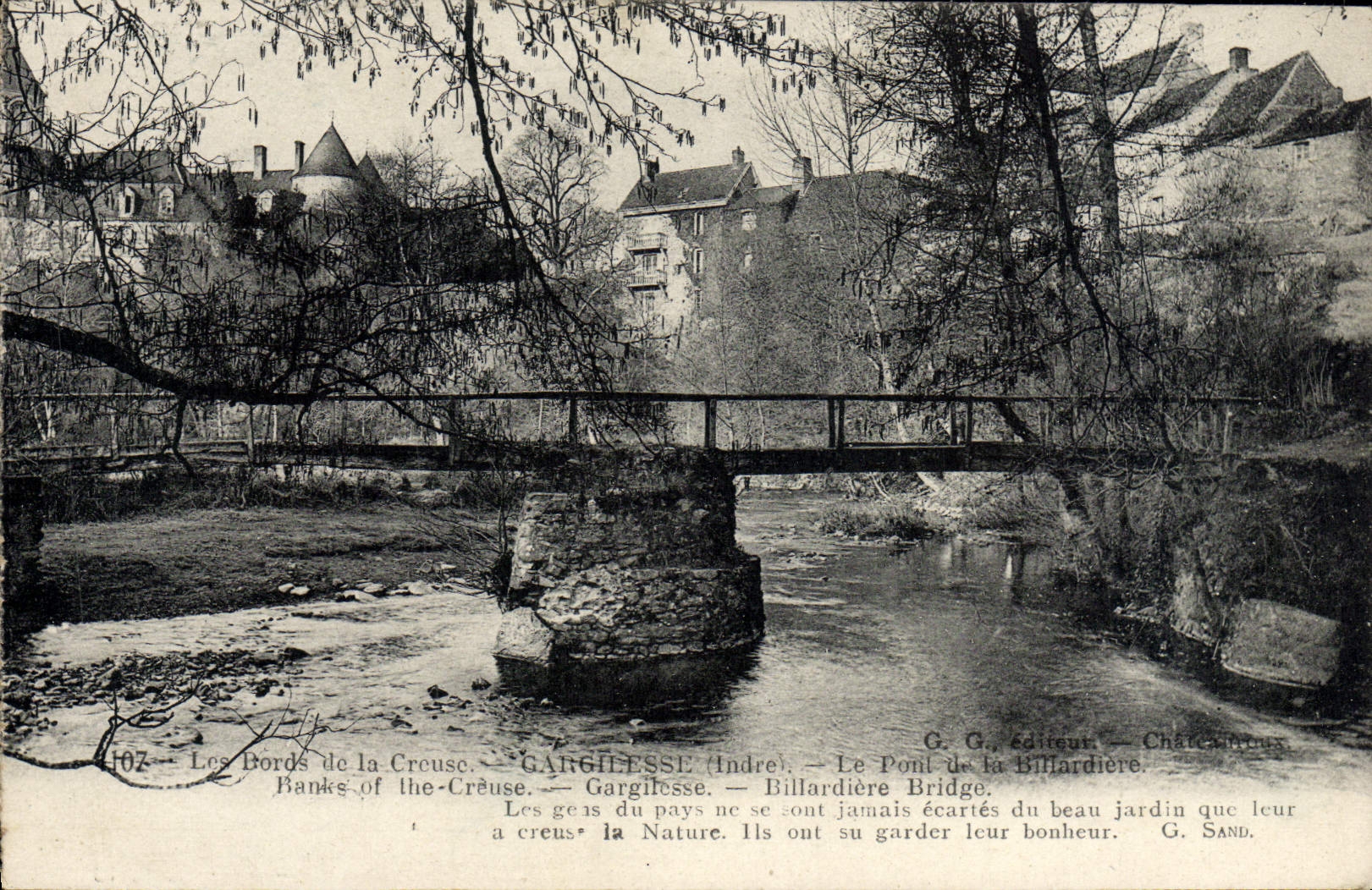 CPA Gargilesse Le pont de la Billardiere 