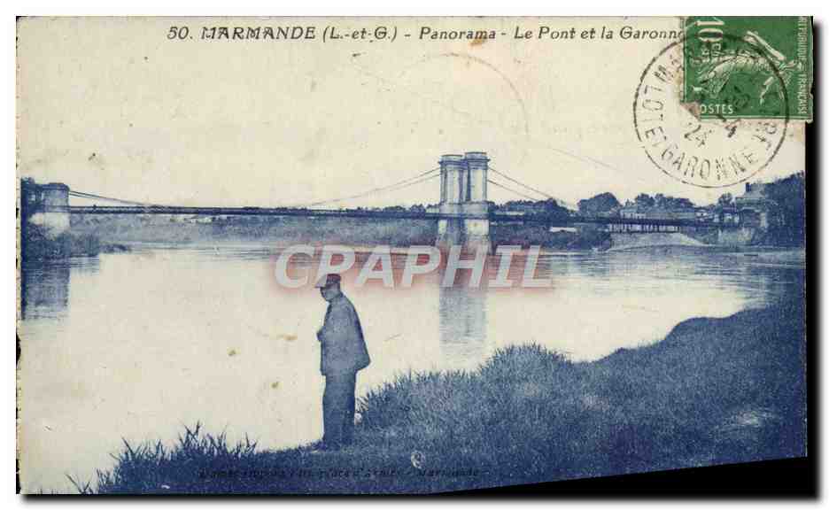 CPA Marmande Panorama Le Pont Et la Garonne 