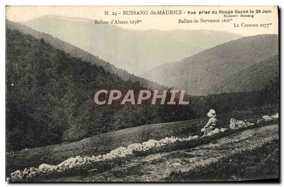 CPA Bussang St Maurice Vue Prise Du Rouge Gazon Ballon d'Alsace Ballon de Servance Le Cresson