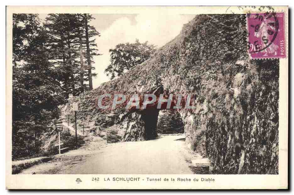 CPA La Schlucht Tunnel De La Roche Du Diable