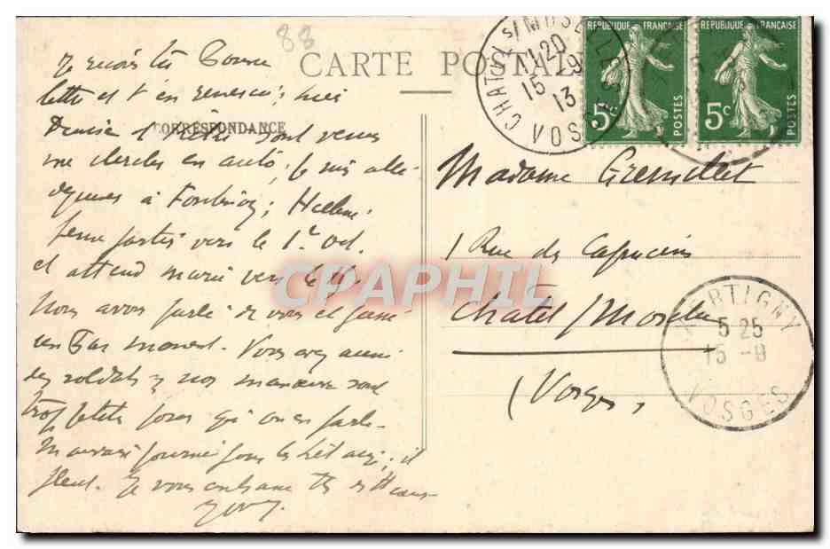 CPA Xertigny Pris De La Route De Plombieres Hiver — Rückseite