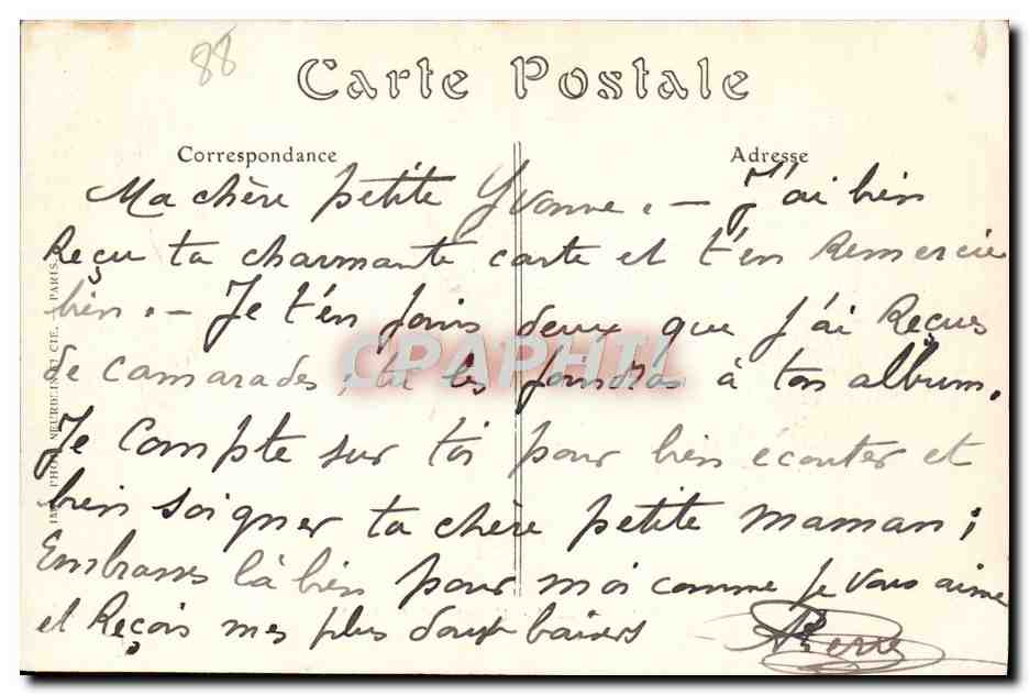 CPA Epinal La Moselle Et Le Pont — Back