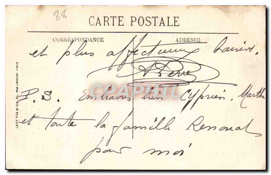 CPA Epinal Vieilles Maisons Sur La Moselle — Back