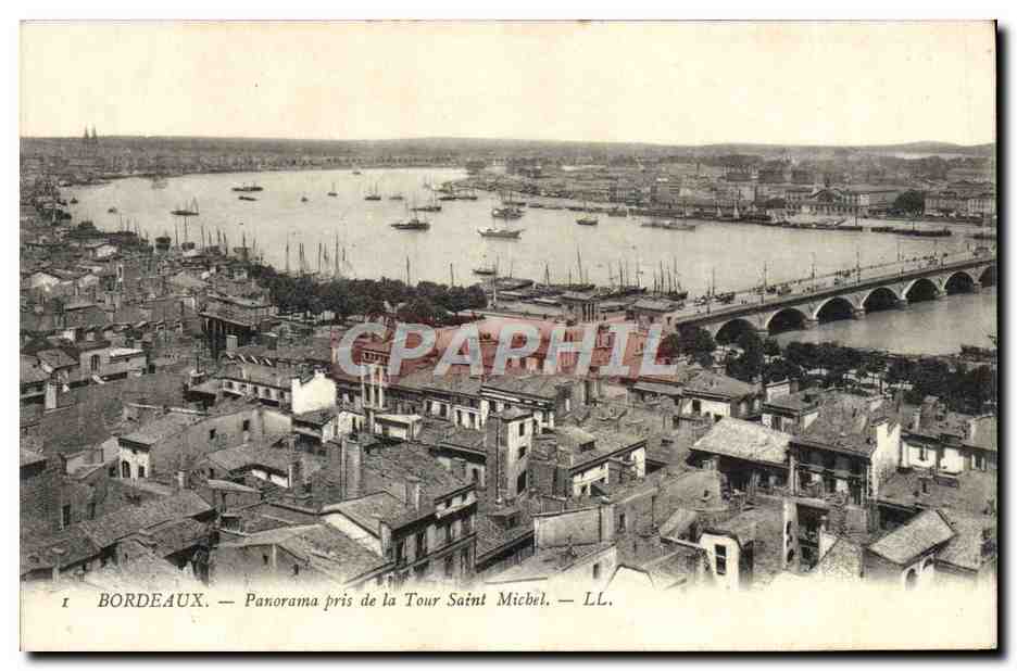 CPA Bordeaux Panorama Pris De La Tour Saint Michel