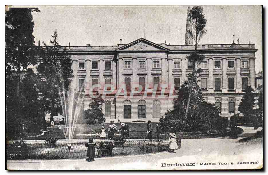 CPA Bordeaux Mairie Cote jardins