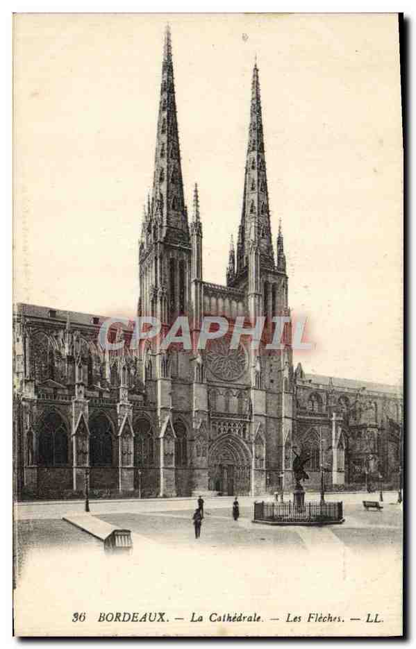 CPA Bordeaux La Cathedrale Les fleches