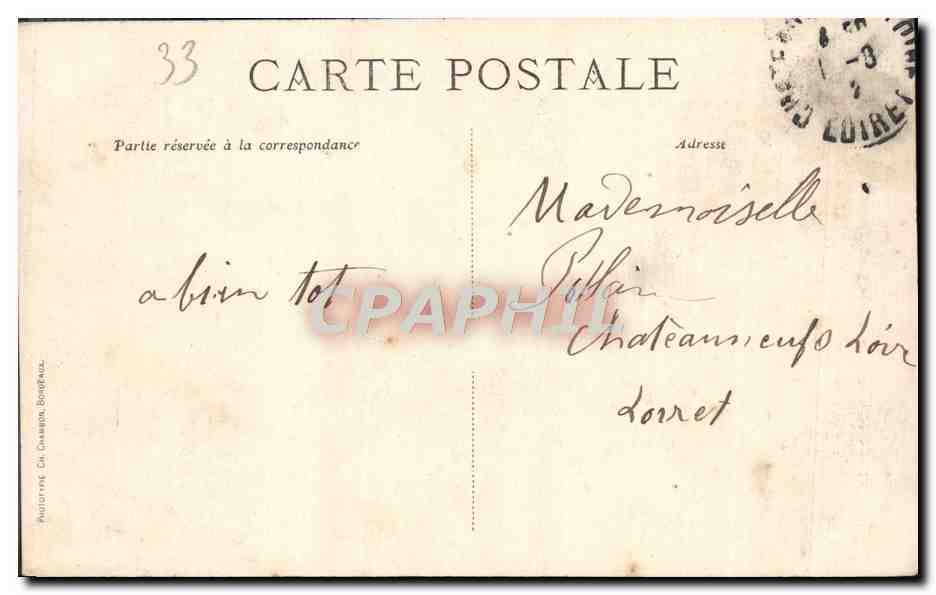 CPA Bordeaux Fleche Saint Michel — Verso