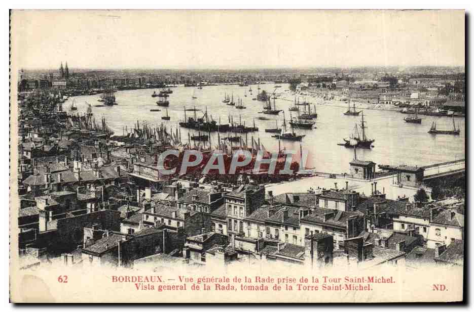 CPA Bordeaux Vue Generale De La Rade Prise De La tour St Michel