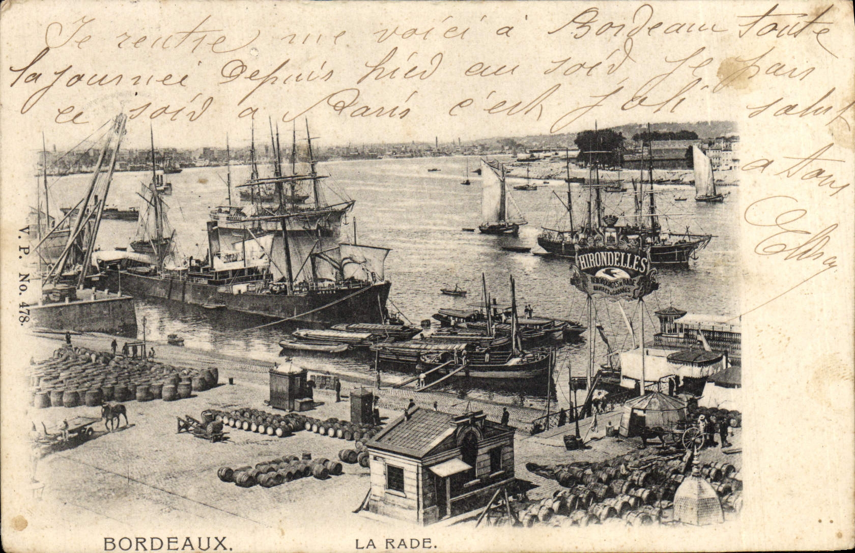 Bordeaux. La Rade — Hirondelles — V.P. No. 478
