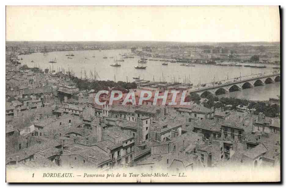 CPA Bordeaux Panorama Prise De La Tour Saint Michel