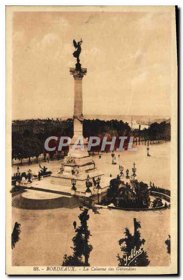 CPA Bordeaux La Colonne Des Girondins