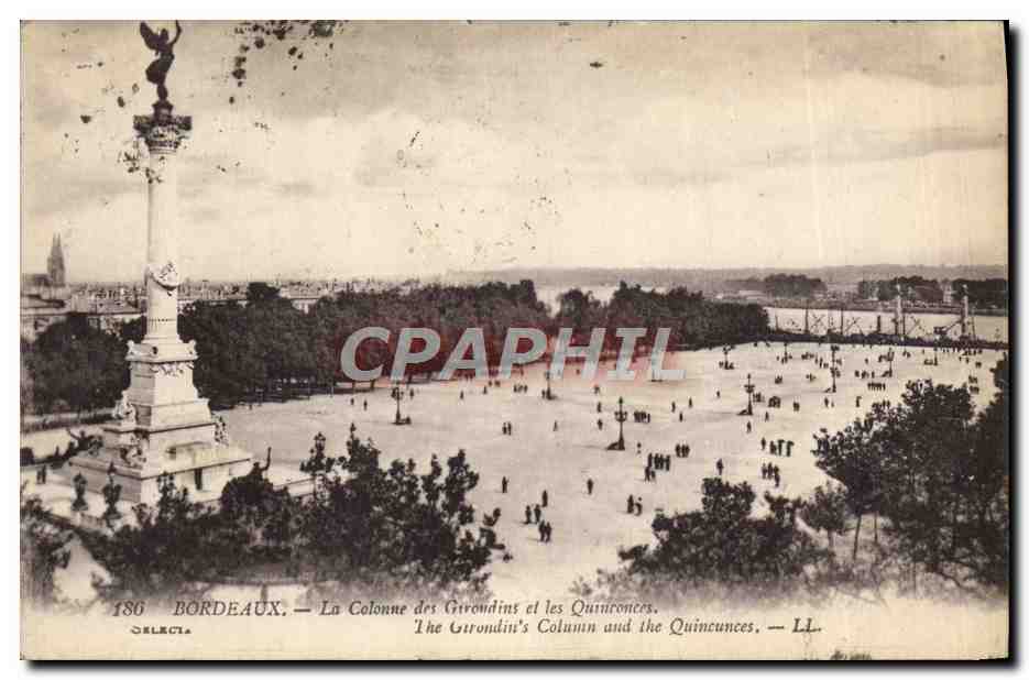 CPA Bordeaux La Colonne Des Girondins Et Les Quinconces