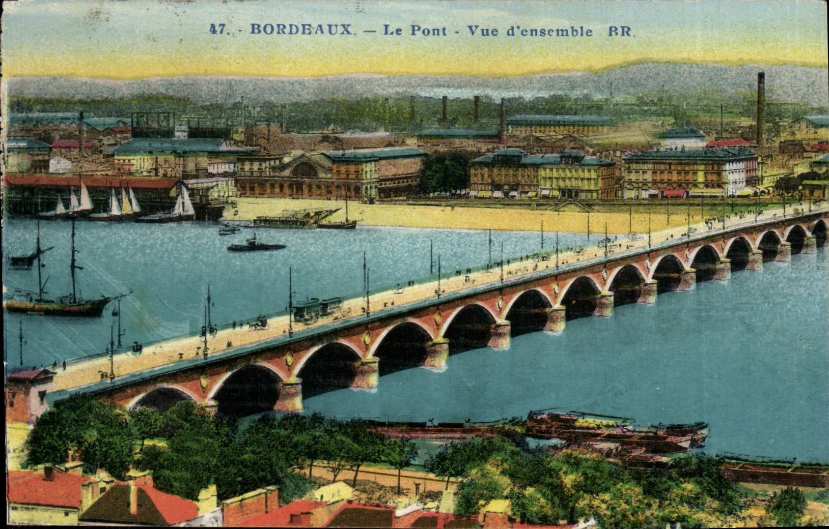 CPA Bordeaux Le Pont Vue D'Ensemble