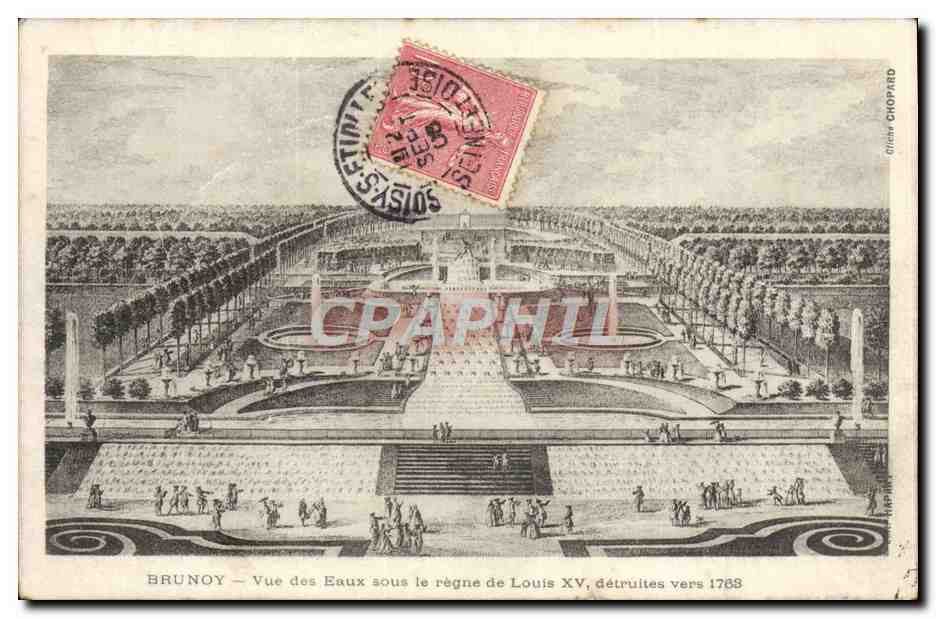 CPA Brunoy Vue Des Eaux Sous Le Regne de Louis XV