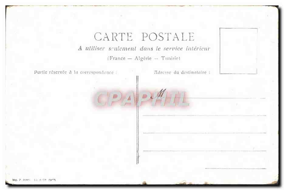 CPA Versailles La Cathedrale St Louis — Verso