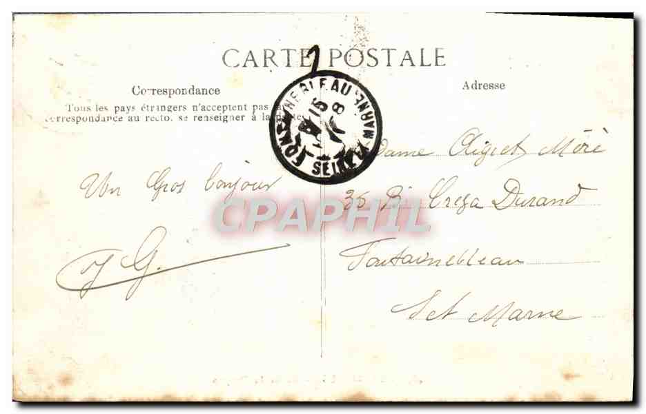 CPA Versailles Bassin Du Dragon — Verso