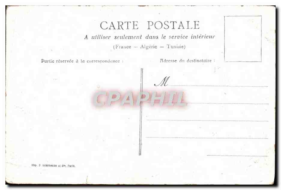 CPA Versailles Le Palais L'Orangerie — Verso