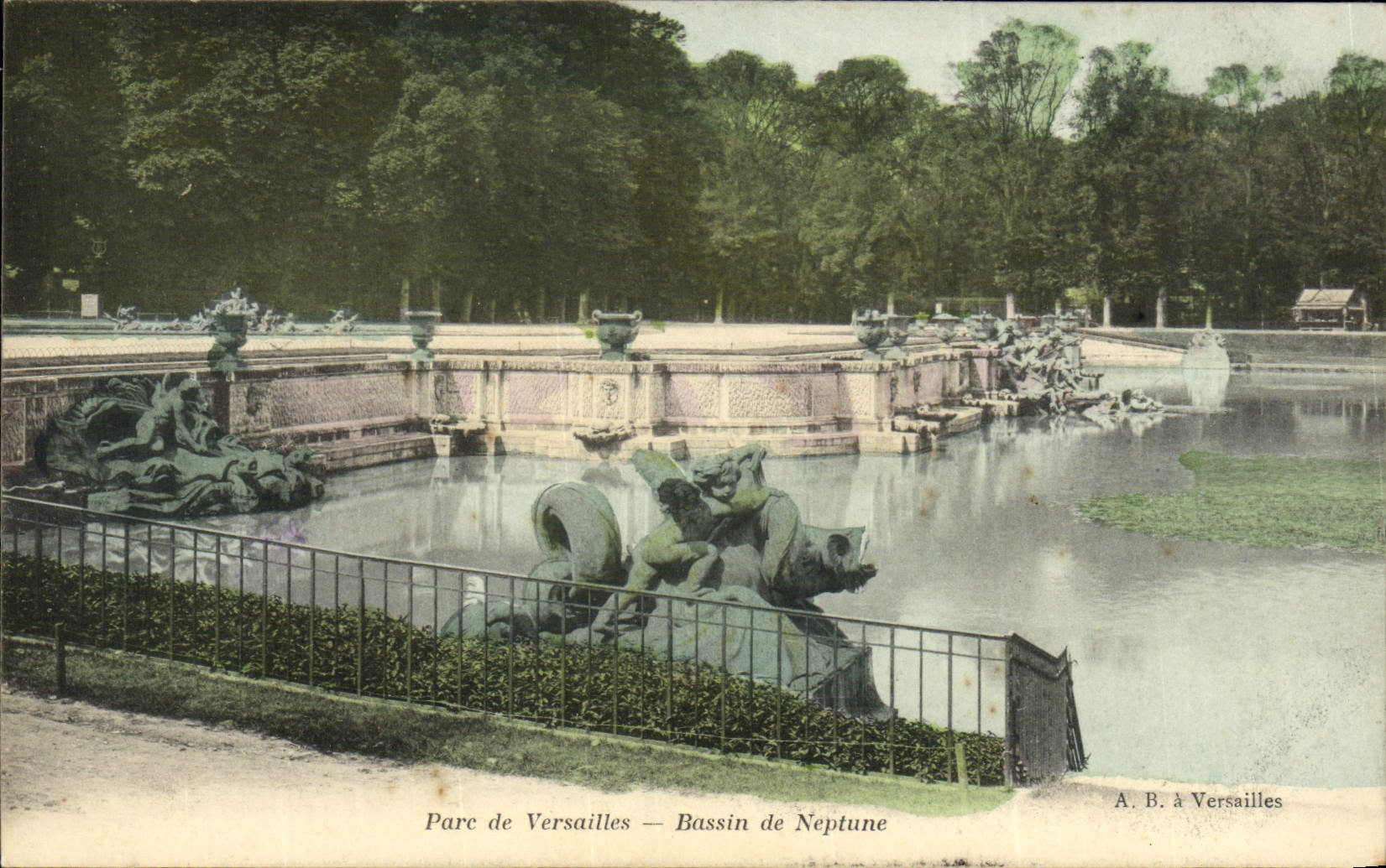 Parc de Versailles — Bassin de Neptune — A. B. à Versailles