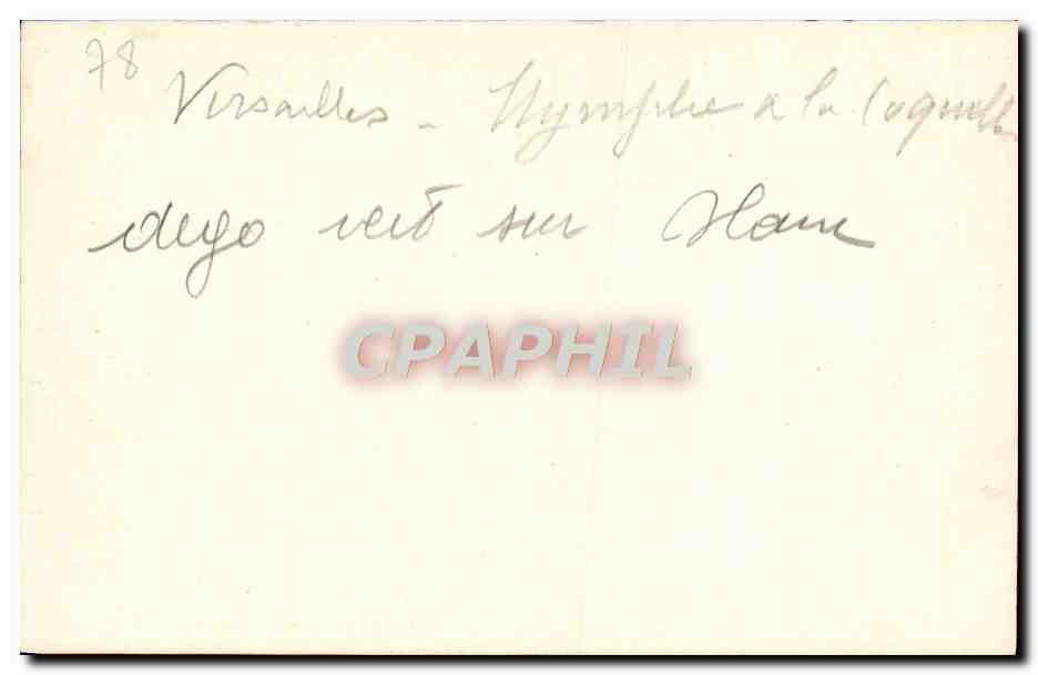 CPA Parc De Versailles Numphe  — Verso
