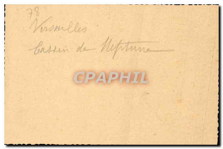 CPA Versailles Bassin de Neptune — Verso