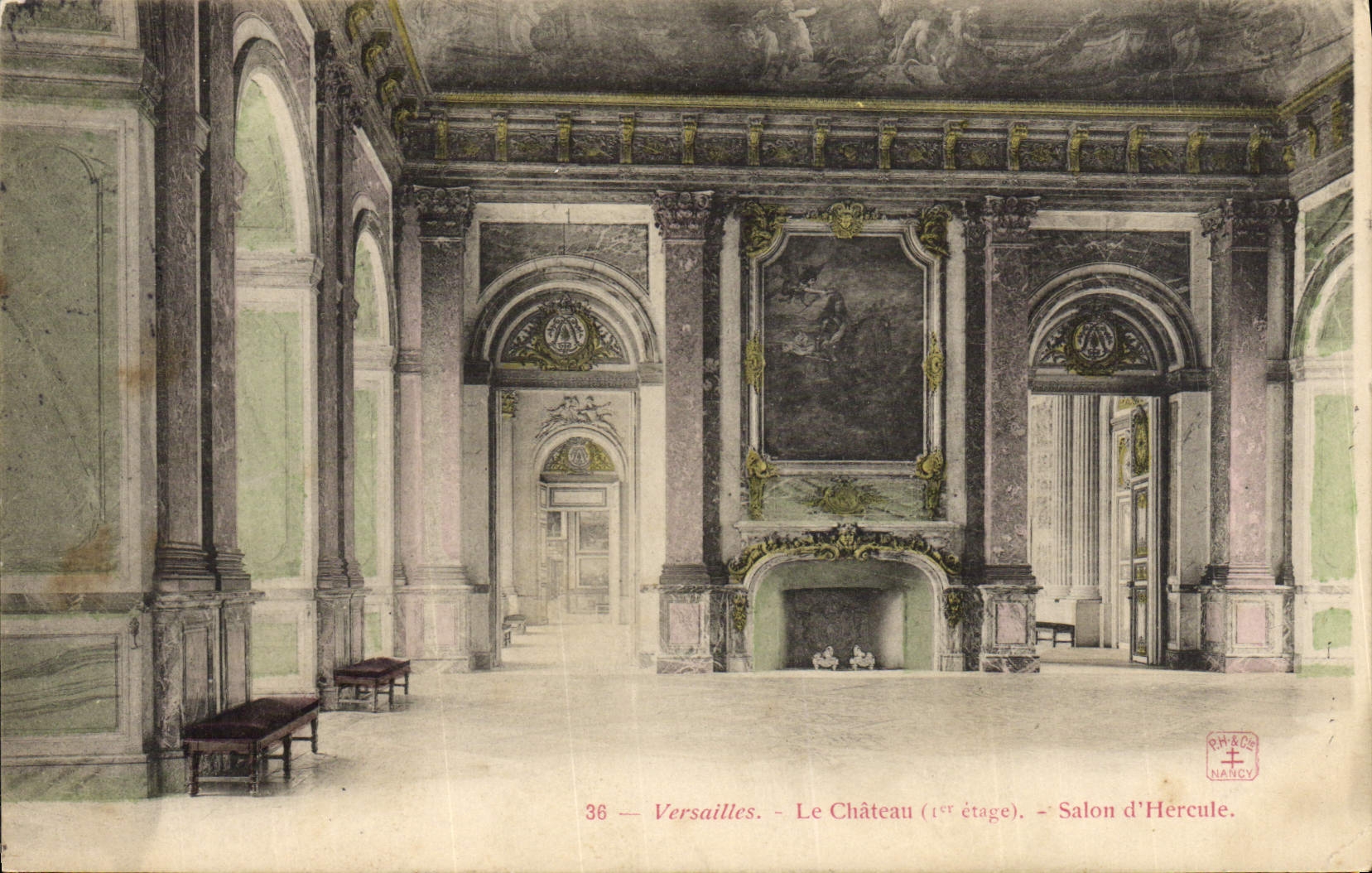 CPA Versailles Le Chateau Salon D'Hercule