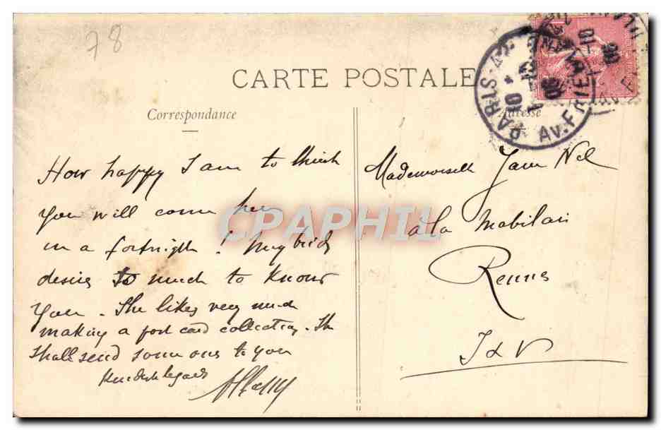 CPA Versailles Le Chateau Salon D'Hercule — Verso