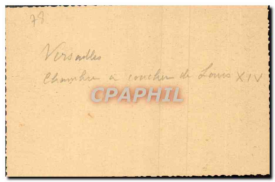 CPA Versailles Chambre a coucher de Louis XIV — Verso