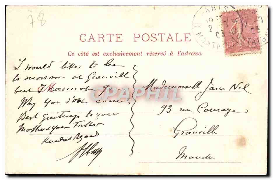 CPA Palais Du Petit Versailles  — Verso