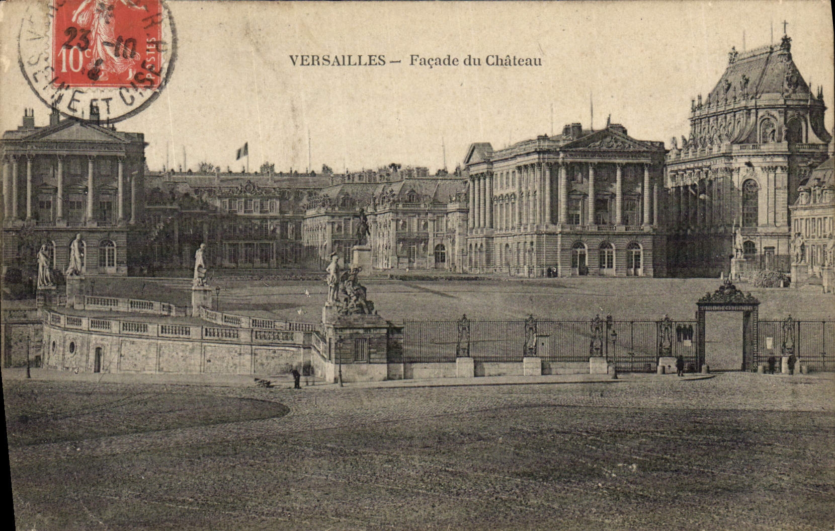 CPA Versailles Facade Du Chateau