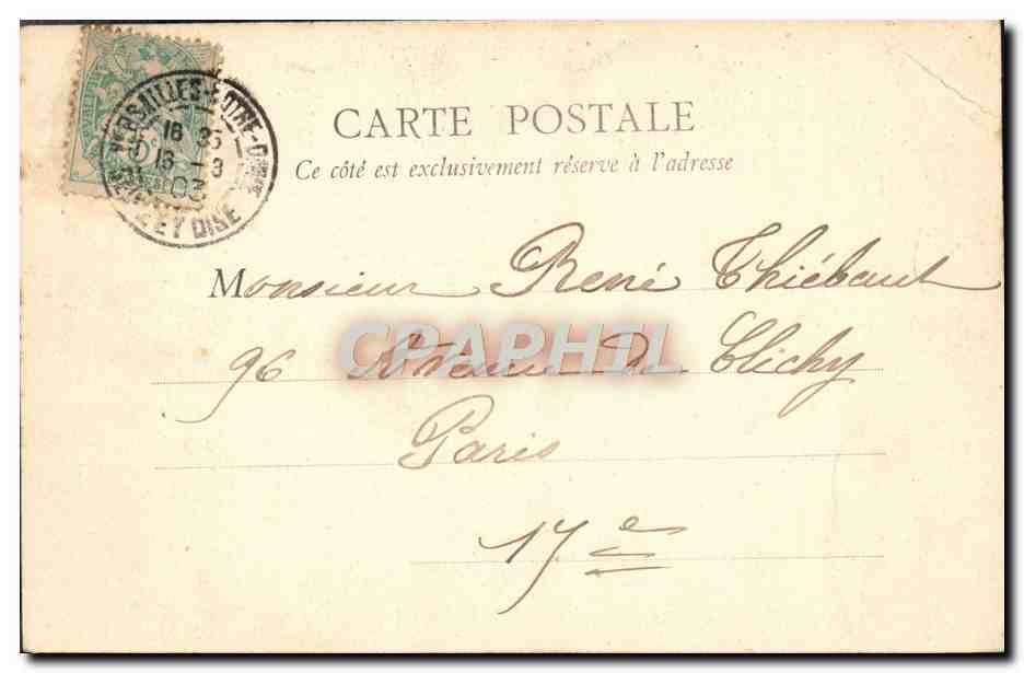 CPA Versailles Parc du Grand Trianon Le buffet d'eau — Verso