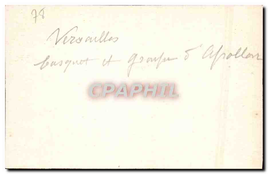 Versailles — Jardin d'Apollon — éditeur non visible — Verso