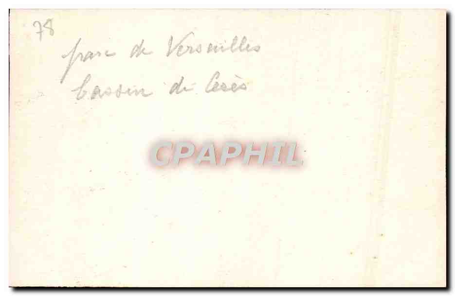 CPA Versailles Parc Bassin de Ceres — Verso