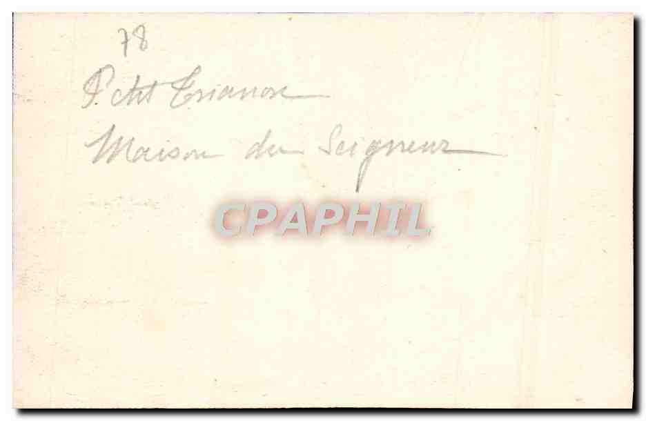 CPA Versailles Maison du seigneur — Verso