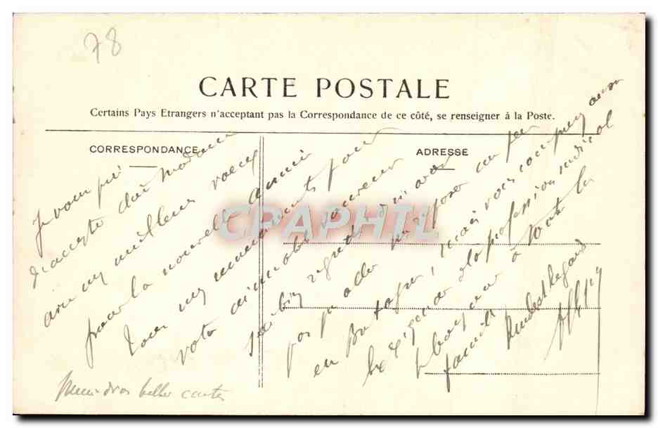 CPA Versailles Parc De Trianon Temple De I'Amour — Verso