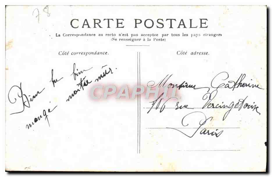 CPA Versailes Le Bassin De Latone — Verso