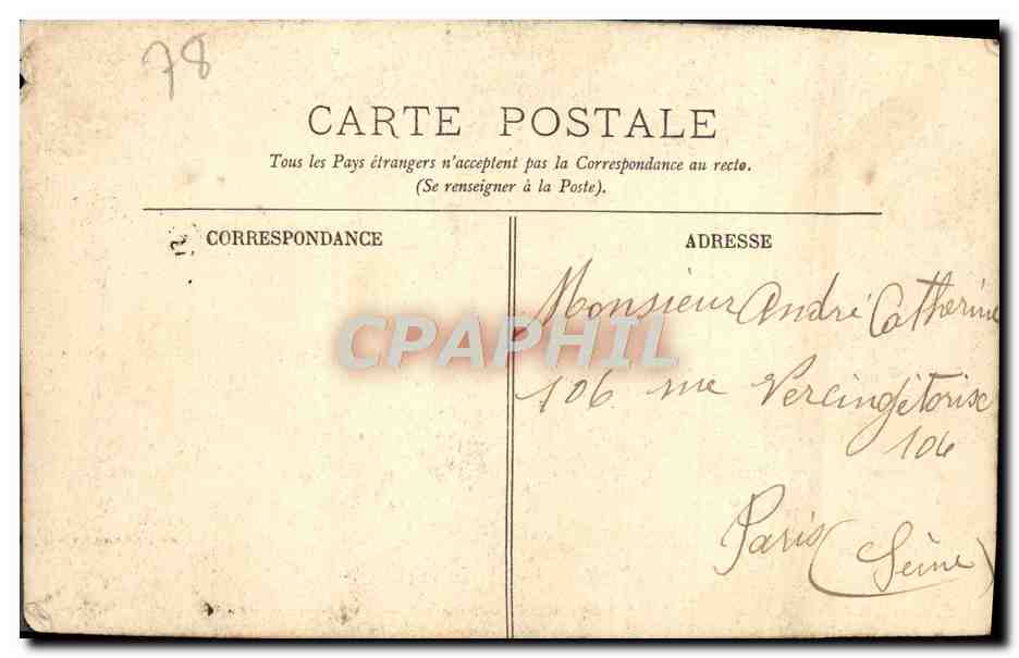CPA Versailes La Colonnade De Mansart avec l'enlevement de Proserpine par Girardon — Verso