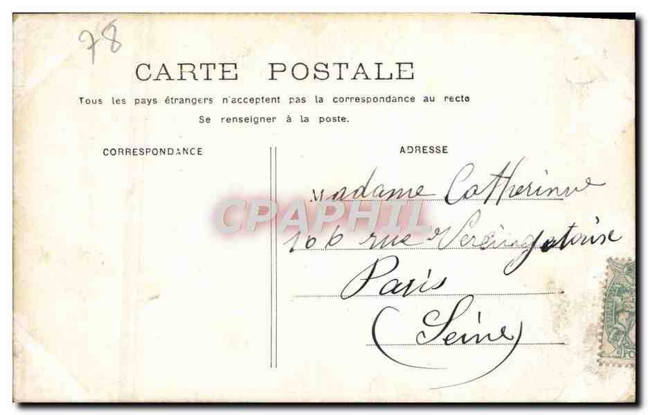 CPA Versailles Parc Bacchus L'automne — Verso