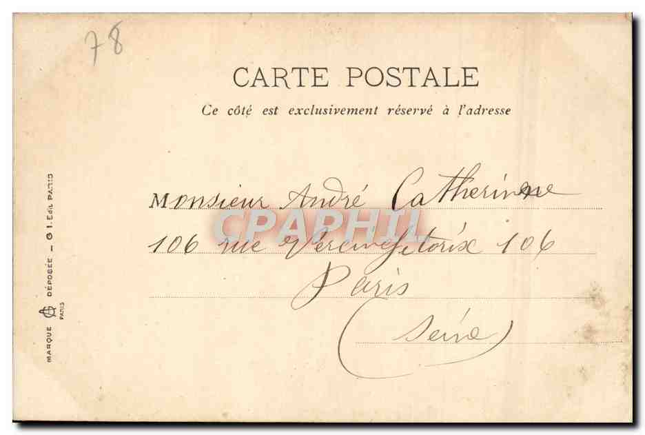 CPA Versailles Bosquets de la colonnade  — Verso
