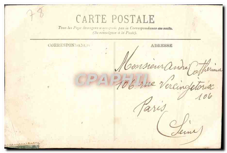 CPA Versailles Les Jardins Bassin De Latone — Verso