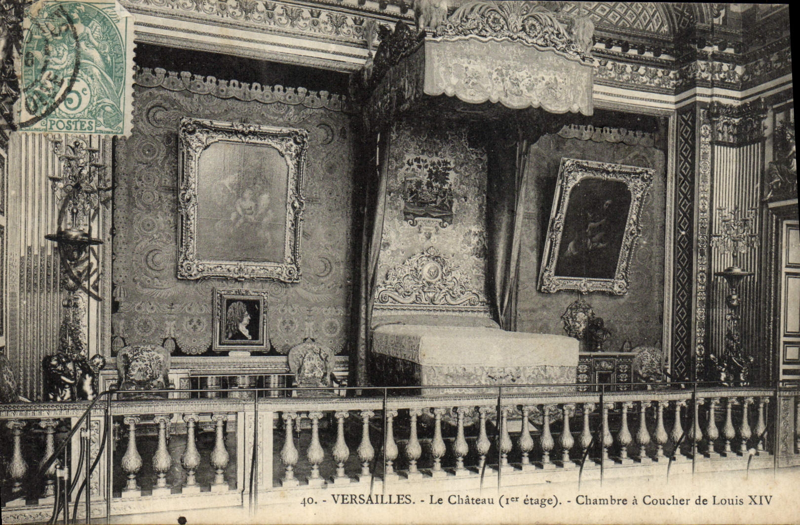 CPA Versailles Le Chateau Chambre a coucher de Louis XIV
