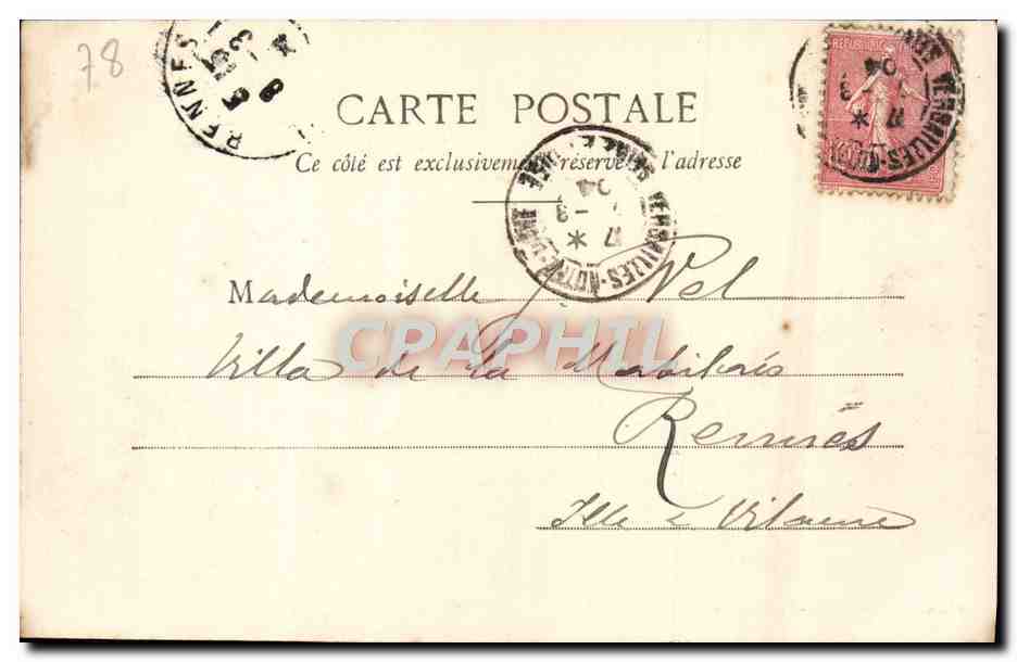 CPA Versailles Le Chateau La chapelle — Verso