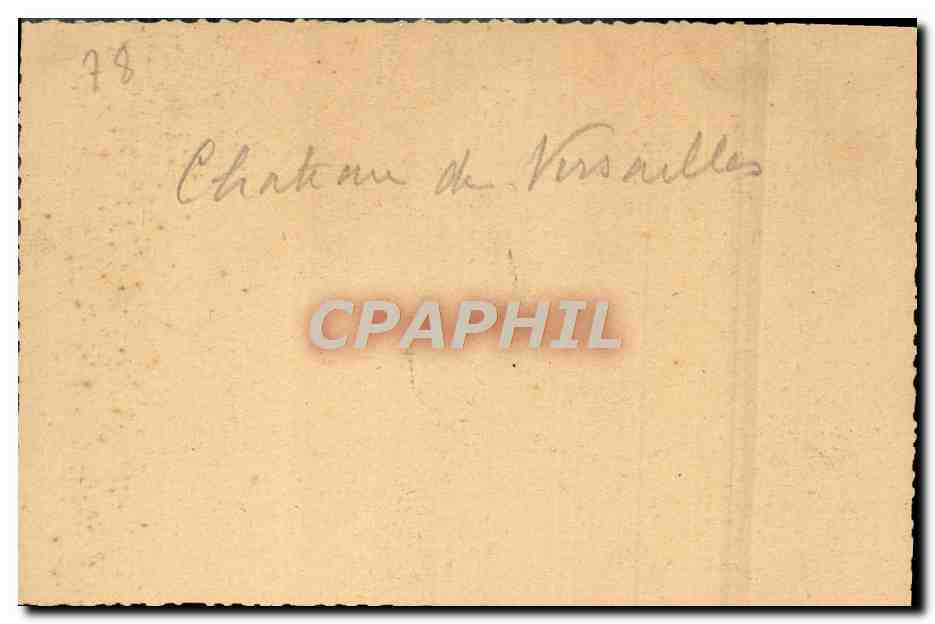 CPA Palais De Versailles Chateau — Verso