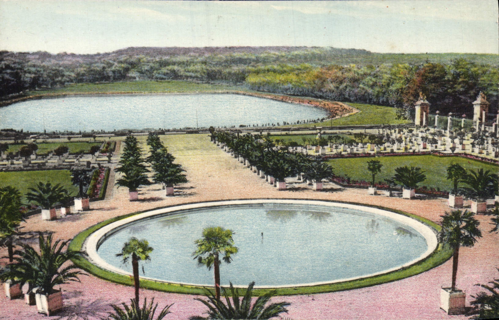 CPA Versailles Chateau L'orangerie et la piece d'eau des Suisses