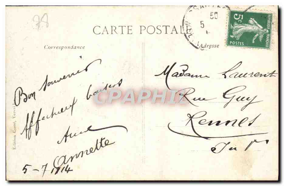 CPA Versailles Perspective du Tapis Vert et du Grand Canal Bassin de Latone — Verso