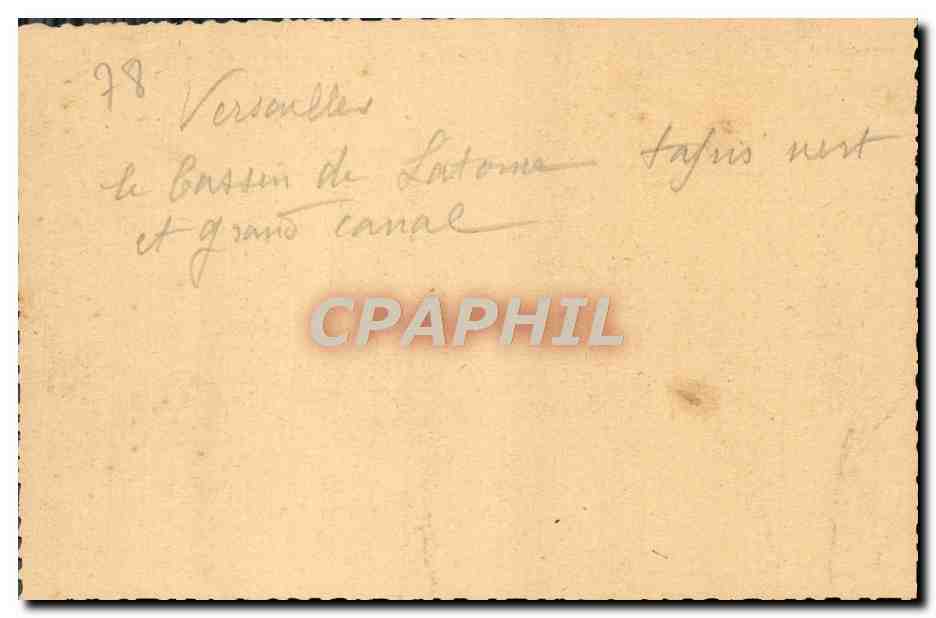 CPA Versailles Le bassin de Latone Tapis vert et le grand bassin — Verso