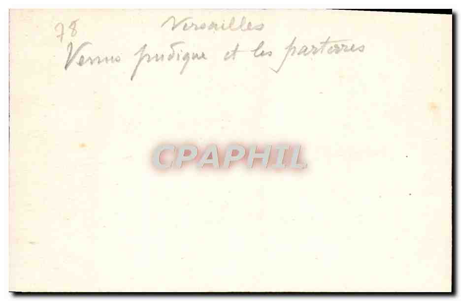 Vénus pudique — Versailles et les parterres — CPAPHIL — Verso