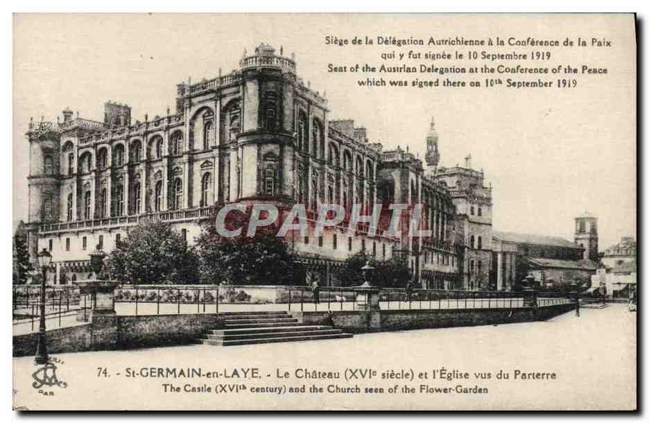 St-GERMAIN-en-LAYE - Das Schloss (16. Jahrhundert) und die Kirche vom Parterre gesehen — Phot. A. Acaille, Paris, n°74