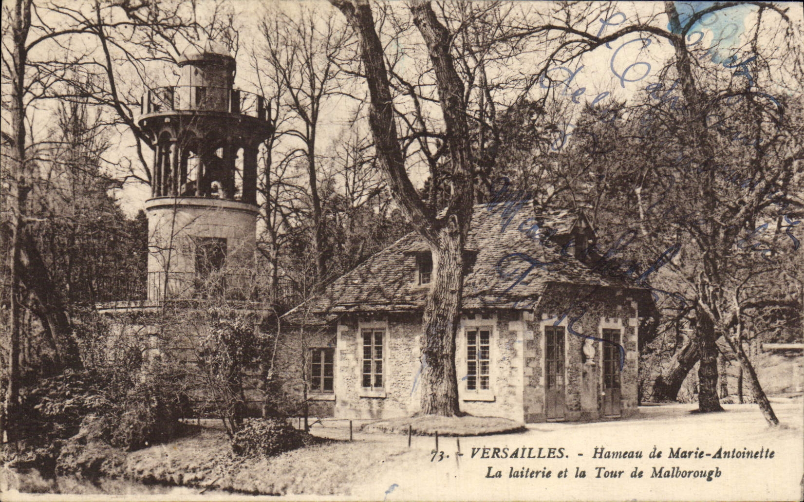 CPA Versailles Hameau de Marie Antoinette La laiterie et la tour de Malborough