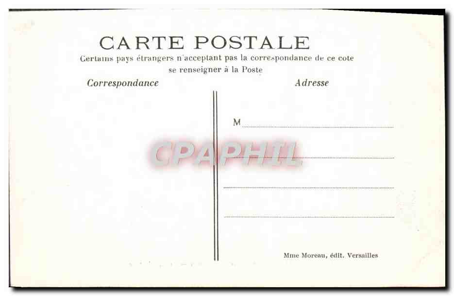 CPA Versailles Hameau de Marie Antoinette Le presbytere — Verso